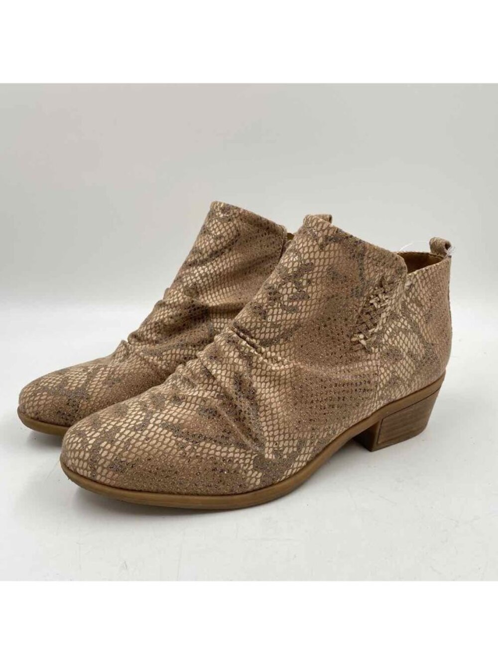 Baretraps Women's Shoe Size 8.5 Tan Snakeskin Boots
